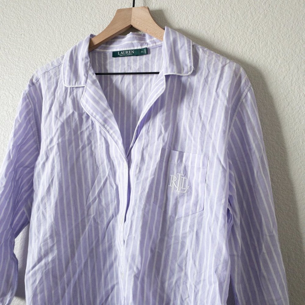 Lauren Ralph Lauren Classic Woven Pajama Set - Picture 3 of 12